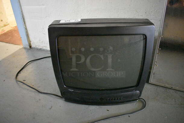 ALL ONE MONEY! Lot of Various Wood Pattern Items Including Model F19201BK Television and Bulletin Boards. BUYER MUST REMOVE. Includes 120.5x1x48.5. (Clearview Elementary - Lower Level) - Image 2 of 7