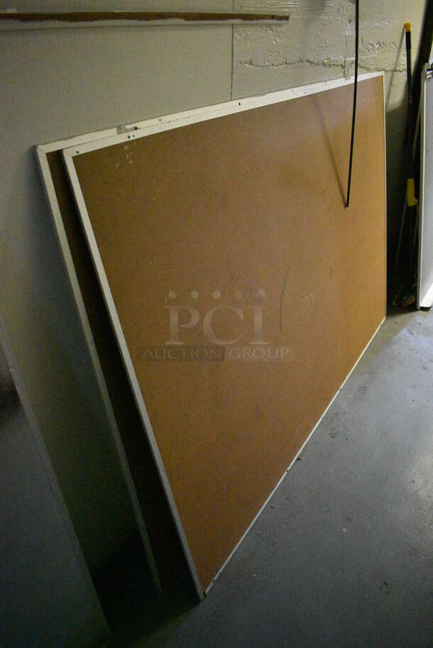 ALL ONE MONEY! Lot of Various Wood Pattern Items Including Model F19201BK Television and Bulletin Boards. BUYER MUST REMOVE. Includes 120.5x1x48.5. (Clearview Elementary - Lower Level) - Image 5 of 7