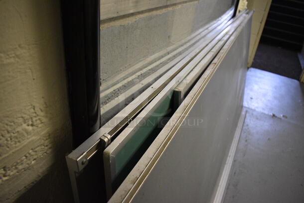 ALL ONE MONEY! Lot of Various Wood Pattern Items Including Model F19201BK Television and Bulletin Boards. BUYER MUST REMOVE. Includes 120.5x1x48.5. (Clearview Elementary - Lower Level) - Image 7 of 7