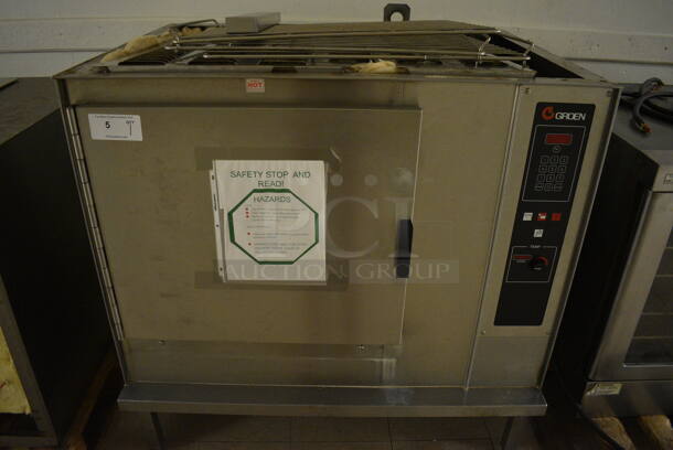 Groen Stainless Steel Commercial Steam Cabinet w/ Metal Racks. Goes GREAT w/ Lot 4! BUYER MUST REMOVE. 43x34x43. (Clearview Elementary - Upstairs Hallway) - Image 1 of 7