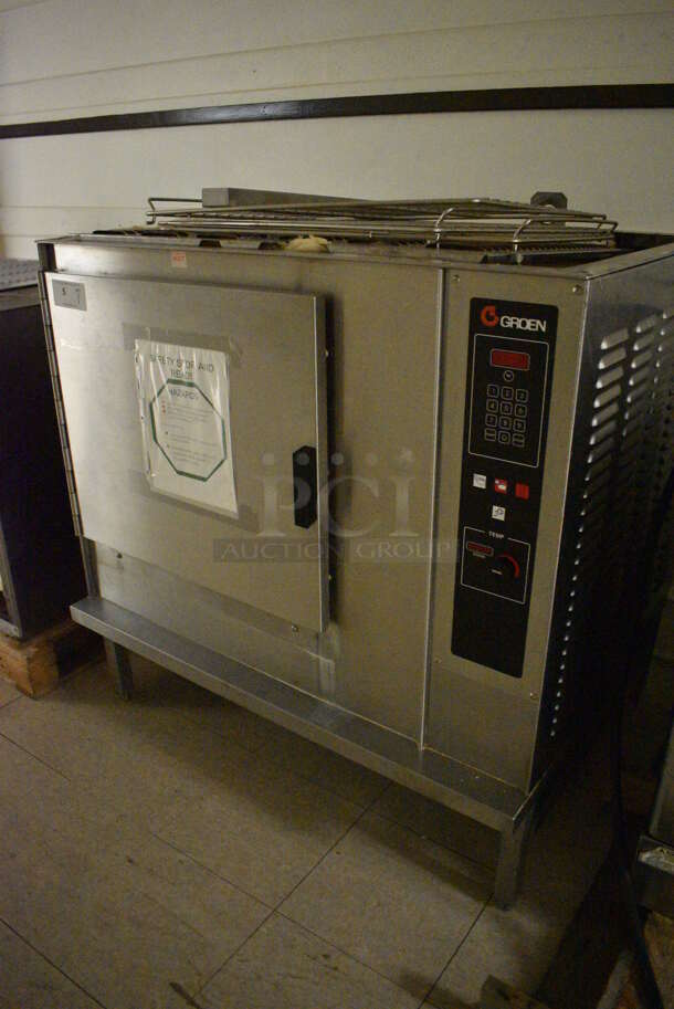 Groen Stainless Steel Commercial Steam Cabinet w/ Metal Racks. Goes GREAT w/ Lot 4! BUYER MUST REMOVE. 43x34x43. (Clearview Elementary - Upstairs Hallway) - Image 2 of 7