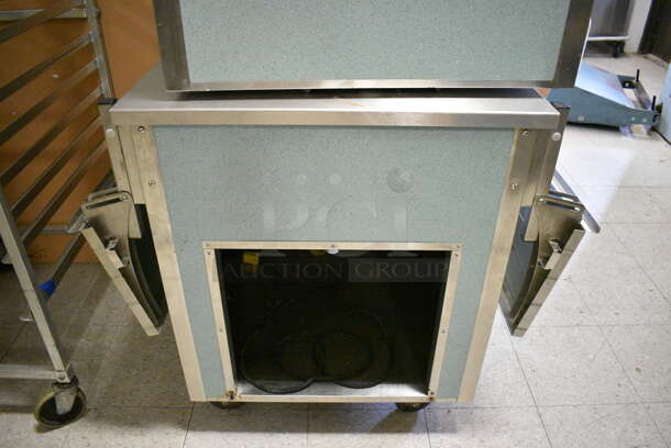 2 Vollrath Model 37015-249458-NNA Metal Commercial Serving Tables w/ 2 Tray Slides. 1 on Commercial Casters. 120 Volts, 1 Phase. 53.5x26.5x28.5. 2 Times Your Bid! (Clearview Elementary - Gym) - Image 3 of 7
