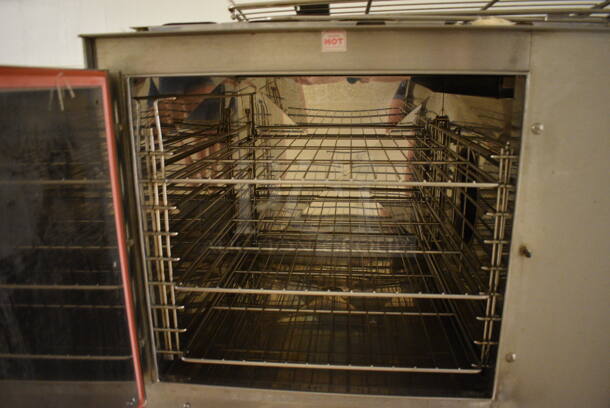 Groen Stainless Steel Commercial Steam Cabinet w/ Metal Racks. Goes GREAT w/ Lot 4! BUYER MUST REMOVE. 43x34x43. (Clearview Elementary - Upstairs Hallway) - Image 6 of 7