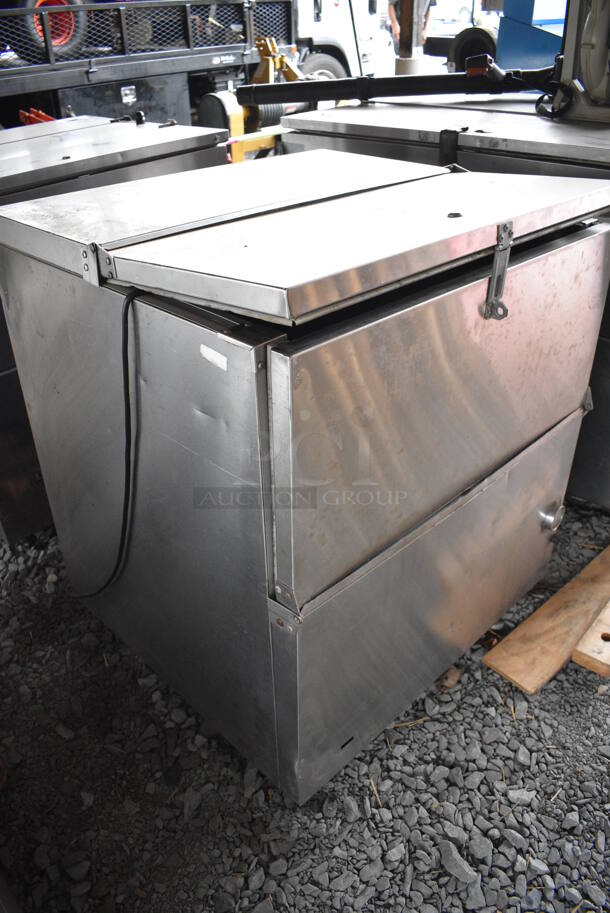 Stainless Steel Commercial Milk Cooler on Commercial Casters. BUYER MUST REMOVE. 115 Volts, 1 Phase. 34x31.5x36. (stadium) - Image 7 of 7