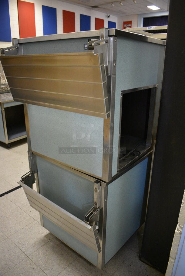 2 Vollrath Model 37015-249458-NNA Metal Commercial Serving Tables w/ 2 Tray Slides. 1 on Commercial Casters. 120 Volts, 1 Phase. 53.5x26.5x28.5. 2 Times Your Bid! (Clearview Elementary - Gym) - Image 6 of 7
