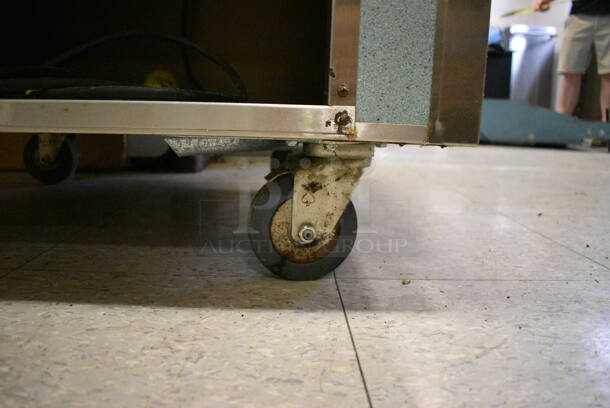 2 Vollrath Model 37015-249458-NNA Metal Commercial Serving Tables w/ 2 Tray Slides. 1 on Commercial Casters. 120 Volts, 1 Phase. 53.5x26.5x28.5. 2 Times Your Bid! (Clearview Elementary - Gym) - Image 7 of 7