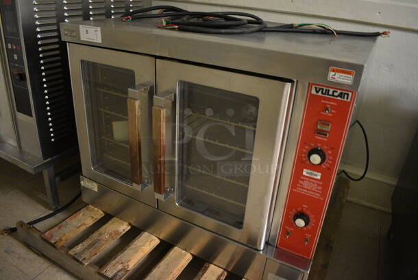 Vulcan Stainless Steel Commercial Gas Powered Full Size Convection Oven w/ View Through Doors, Metal Oven Racks and Thermostatic Controls. Goes GREAT w/ Lot 7! BUYER MUST REMOVE. 40.5x34x31. (Clearview Elementary - Upstairs Hallway) - Image 2 of 7