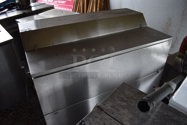 Continental Model MC5-SS-S Stainless Steel Commercial Milk Cooler on Commercial Casters. BUYER MUST REMOVE. 115 Volts, 1 Phase. 58x33x41.5. (stadium)
