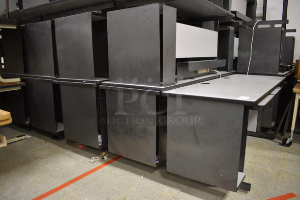 ALL ONE MONEY! Lot of 39 Gray Desks. BUYER MUST REMOVE. 72x24x28.5. (Clearview Elementary - Gym) - Image 3 of 6