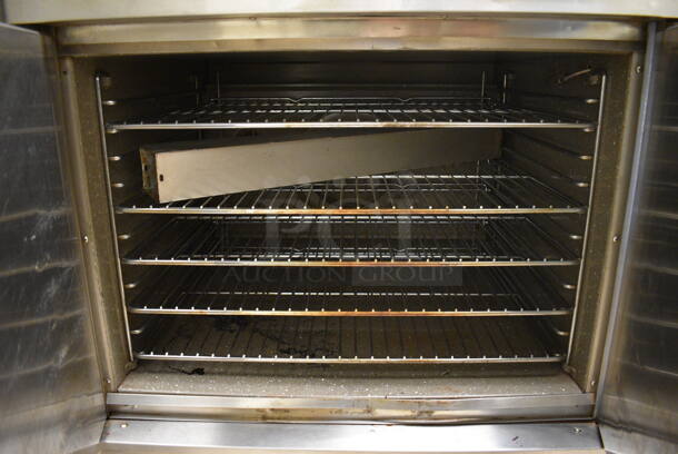 Blodgett Stainless Steel Commercial Full Size Convection Oven w/ Solid Doors, Metal Oven Racks and Thermostatic Controls. Goes GREAT w/ Lot 9! BUYER MUST REMOVE. 38x42x38. (Clearview Elementary - Upstairs Hallway) - Image 5 of 7