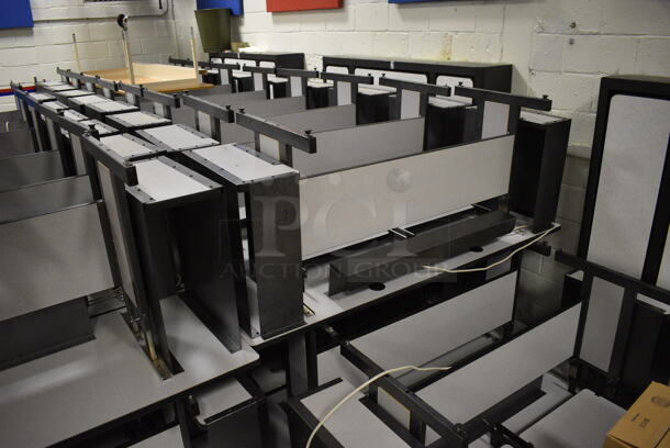 ALL ONE MONEY! Lot of 39 Gray Desks. BUYER MUST REMOVE. 72x24x28.5. (Clearview Elementary - Gym) - Image 6 of 6