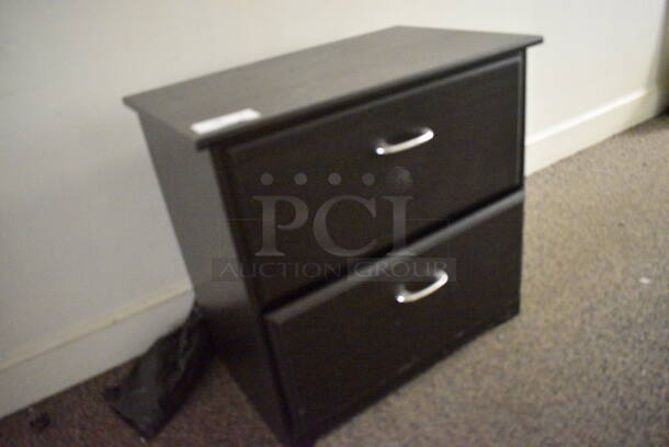 Black 2 Drawer Filing Cabinet. BUYER MUST REMOVE. 31.5x21x30. (Clearview Elementary - Upstairs Hallway) - Image 2 of 5