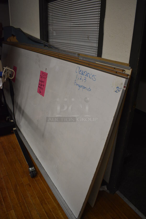 ALL ONE MONEY! Lot of Various Items Including Whiteboards, AV Cart, Television, Carts and Maps. BUYER MUST REMOVE. Includes 21x21x30. (Clearview Elementary - Stage) - Image 2 of 10