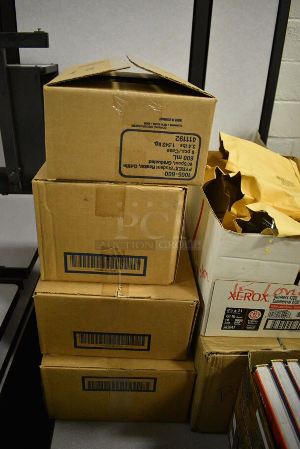 ALL ONE MONEY! Lot of Various Items Including Tables, Butchers CC3-1B-AIR-BTL Units, Projector, Pyrex Measuring Beakers. BUYER MUST REMOVE. Includes 72x30x20. (Clearview Elementary - Gym) - Image 11 of 11