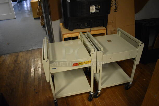 ALL ONE MONEY! Lot of Various Items Including Whiteboards, AV Cart, Television, Carts and Maps. BUYER MUST REMOVE. Includes 21x21x30. (Clearview Elementary - Stage) - Image 9 of 10