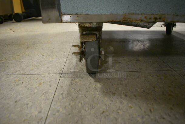 2 Vollrath Model M37015-2494-NNA Metal Commercial Serving Counters w/ Tray Slides. 1 on Commercial Casters. 53.5x26.5x29. 2 Times Your Bid! (Clearview Elementary - Gym) - Image 7 of 7