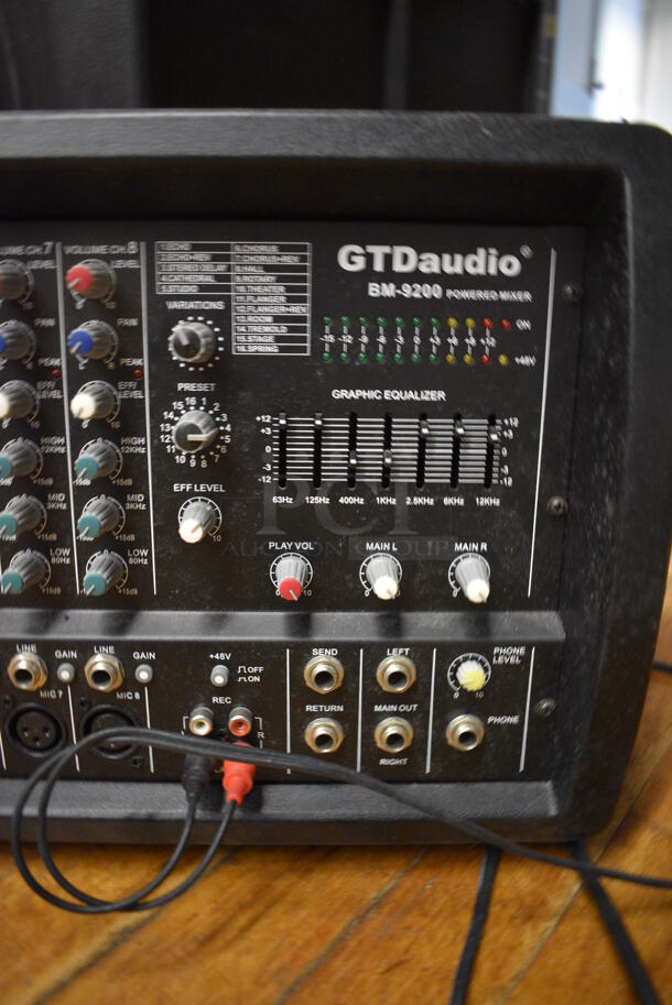 GTDaudio Model BM-9200 Powered Mixer. 17.5x10x9.5. (Clearview Elementary - Stage) - Image 2 of 7