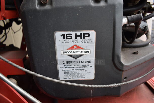 Gravely 36928 Metal Commercial Push Mower w/ 16 HP AT 3600 RPM 656 CC Twin Cylinder Briggs & Stratton Motor. BUYER MUST REMOVE. 41x72x41. (stadium) - Image 6 of 12