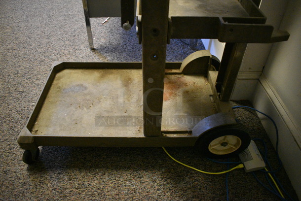 Brown Poly Cart on Commercial Casters. BUYER MUST REMOVE. 20x35x40. (Clearview Elementary - Upstairs Hallway) - Image 4 of 4