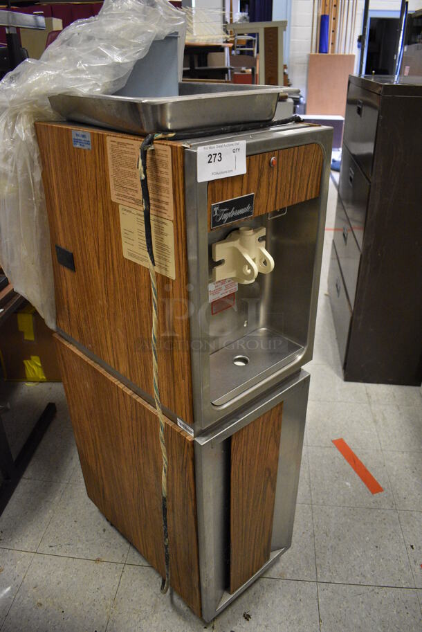 Taylormate Model 250-12 Metal Commercial Floor Style Air Cooled Single Flavor Soft Serve Ice Cream Machine on Commercial Casters. 115 Volts, 1 Phase. 14x24x51.5. (Clearview Elementary - Gym) - Image 2 of 8