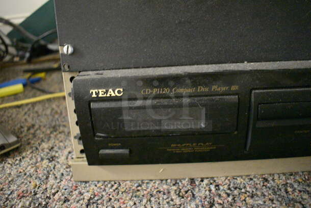 TEAC Model CD-P1120 Compact Disc Player and Microphone. 19x13x16. (Clearview Elementary - Upstairs Hallway) - Image 4 of 5