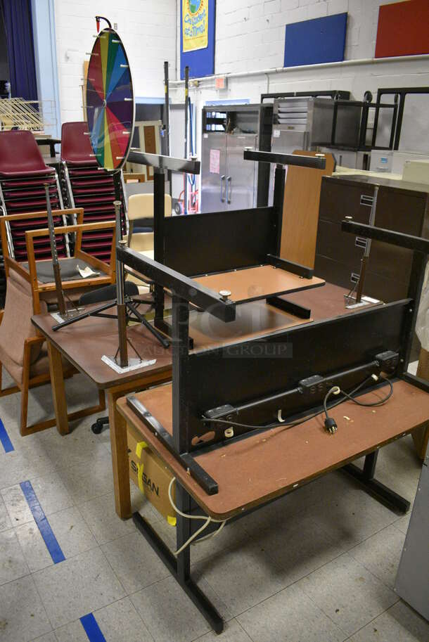 ALL ONE MONEY! Lot of Various Items Including Metal Cart, Chairs and Tables. BUYER MUST REMOVE. Includes 24x18x26. (Clearview Elementary - Gym) - Image 7 of 7
