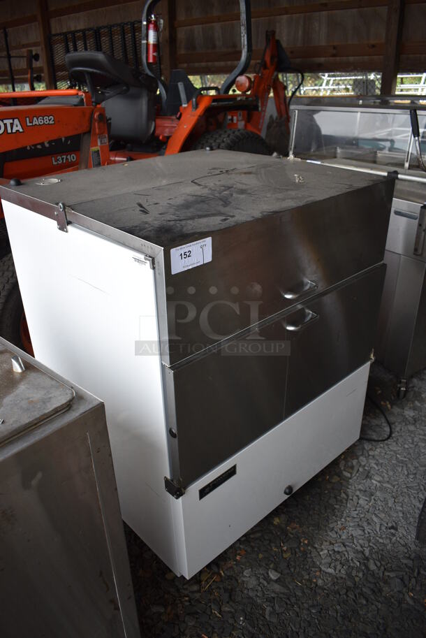 Powers Model 681 Stainless Steel Commercial Milk Cooler on Commercial Casters. BUYER MUST REMOVE. 115 Volts, 1 Phase. 33x31x43. (stadium) - Image 2 of 9