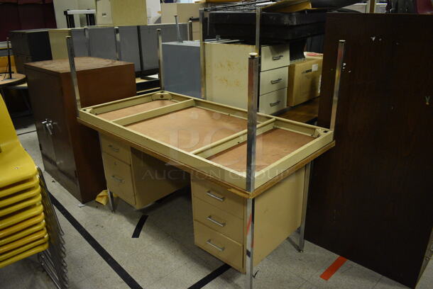 ALL ONE MONEY! Lot of Various Items Including Chairs, Desks, Tables, Filing Cabinets. Does Not Include Fitness Equipment. BUYER MUST REMOVE. Includes 72x24x26.5. (Clearview Elementary - Gym) - Image 4 of 10
