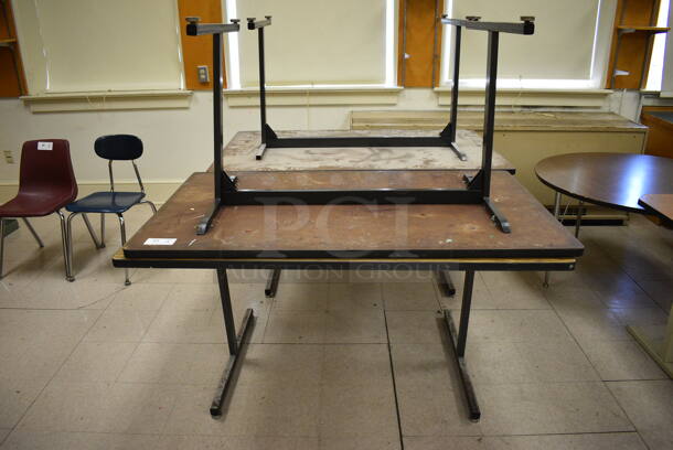 4 Various Tables. BUYER MUST REMOVE. Includes 60x36x29. 4 Times Your Bid! (Clearview Elementary - Room 11)