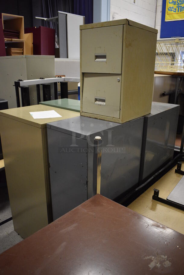 ALL ONE MONEY! Lot of Various Items Including Chairs, Desks, Tables, Filing Cabinets. Does Not Include Fitness Equipment. BUYER MUST REMOVE. Includes 72x24x26.5. (Clearview Elementary - Gym) - Image 6 of 10