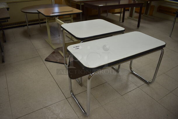 5 Various Tables/Desks. BUYER MUST REMOVE. Includes 42x19x26. 5 Times Your Bid! (Clearview Elementary - Room 11) - Image 1 of 5