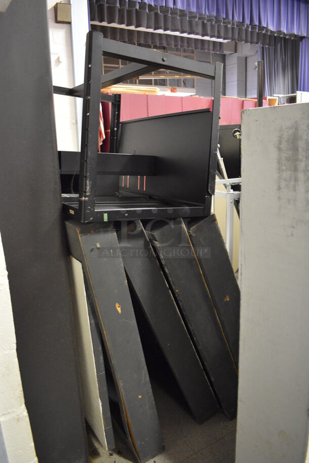 ALL ONE MONEY! Lot of Various Items Including Chairs, Desks, Tables, Filing Cabinets, Art Drying Racks. Does Not Include Fitness Equipment and Round Tables. BUYER MUST REMOVE. Includes 14x17.5x26.5. (Clearview Elementary - Gym) - Image 7 of 9