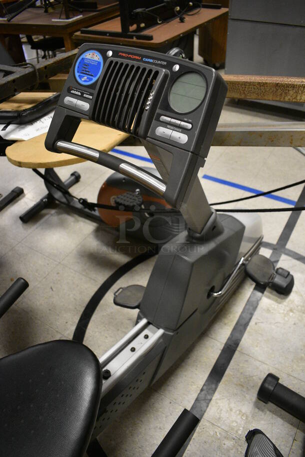 4 Various Pieces of Work Out Equipment; Vasa Rowing Machine, Marcy Stationary Bicycle, NordicTrack AudioRider U300 Stationary Bicycle and Pro-Form XP90 Stationary Bicycle. BUYER MUST REMOVE. Includes 24x87x35. 4 Times Your Bid! (Clearview Elementary - Gym) - Image 12 of 12