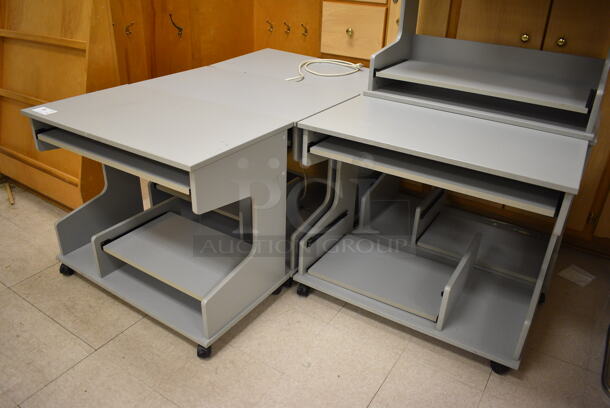 6 Gray Metal Desks on Casters. BUYER MUST REMOVE. 36x20x29.5. 6 Times Your Bid! (Clearview Elementary - Room 11) - Image 3 of 3