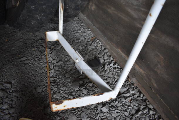 White Metal Tool Box Ladder Rack for Bucket Truck. BUYER MUST REMOVE. 22x104x20. (stadium) - Image 6 of 6