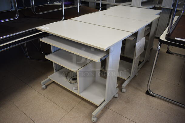 16 Light Gray Desks on Casters. BUYER MUST REMOVE. 35.5x20x31.5. 16 Times Your Bid! (Clearview Elementary - Room 12) - Image 2 of 5