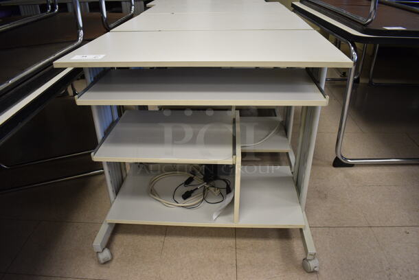 16 Light Gray Desks on Casters. BUYER MUST REMOVE. 35.5x20x31.5. 16 Times Your Bid! (Clearview Elementary - Room 12) - Image 3 of 5