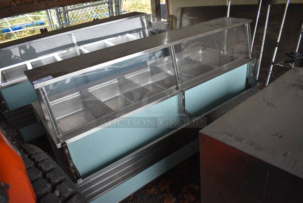Vollrath Model 37050-2494-CNB Stainless Steel Commercial Electric Powered 5 Well Steam Table w/ Sneeze Guard and Tray Slide on Commercial Casters. BUYER MUST REMOVE. 208 Volts, 1 Phase. 92.5x48x48. (stadium) - Image 2 of 8
