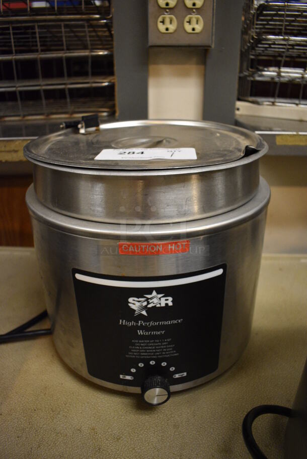 Star Model 11RW-11H Stainless Steel Commercial Countertop Soup Kettle Food Warmer w/ Drop In and Lid. 120 Volts, 1 Phase. 11x11x11. (Clearview Elementary - Kitchen) - Image 1 of 4