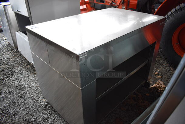 Shelleysteel Stainless Steel Counter w/ Under Shelves on Commercial Casters. BUYER MUST REMOVE. 46x28x36. (stadium) - Image 2 of 8