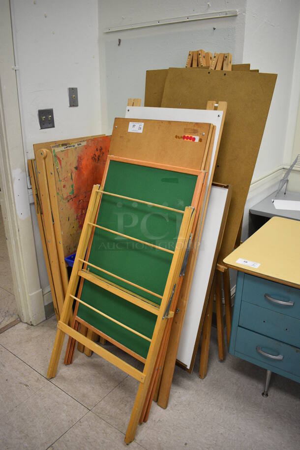 10 Various Easels. BUYER MUST REMOVE. Includes 24x2.5x54. 10 Times Your Bid! (Clearview Elementary - Room 10) - Image 2 of 5