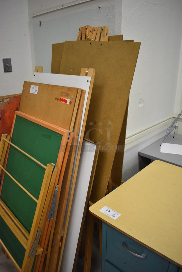 10 Various Easels. BUYER MUST REMOVE. Includes 24x2.5x54. 10 Times Your Bid! (Clearview Elementary - Room 10) - Image 3 of 5