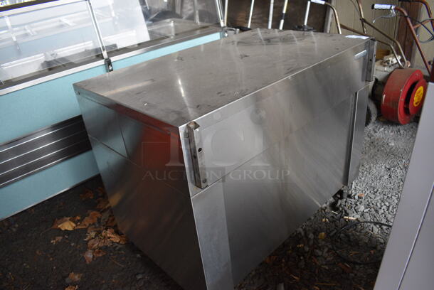 Shelleysteel Stainless Steel Counter w/ Under Shelves on Commercial Casters. BUYER MUST REMOVE. 46x28x36. (stadium) - Image 6 of 8