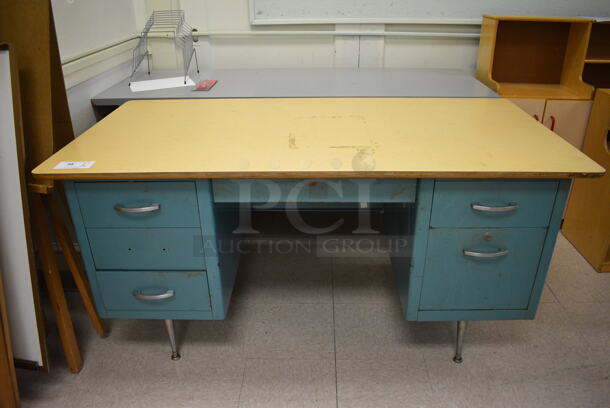 Desk. Does Not Include Gray Desk. BUYER MUST REMOVE. 60x30x29 (Clearview Elementary - Room 10) - Image 1 of 3
