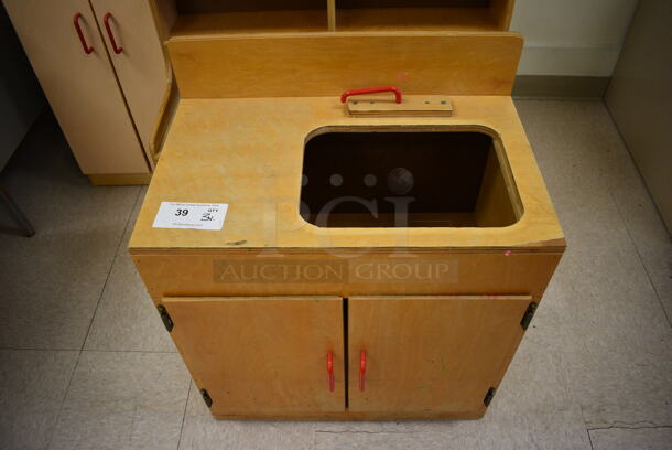 3 Various Wooden Kitchen Play Units for Children. BUYER MUST REMOVE. Includes 48x14x40. 3 Times Your Bid! (Clearview Elementary - Room 10) - Image 2 of 4