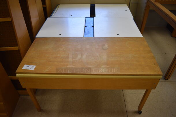 3 Various Tables w/ Lids on Casters. BUYER MUST REMOVE. Includes 45.5x20.5x25. 3 Times Your Bid! (Clearview Elementary - Room 10) - Image 1 of 6