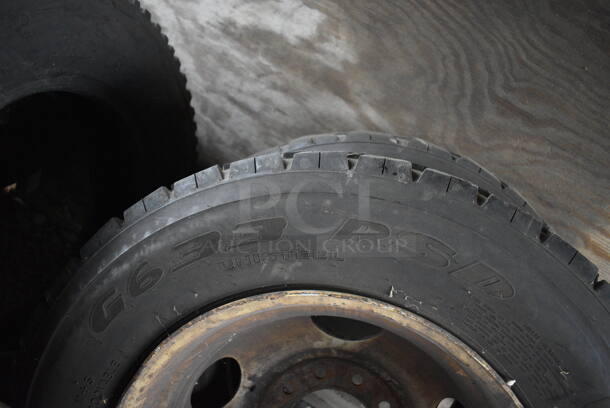 ALL ONE MONEY! Lot of 8 Various Tires Including Goodyear G633 RSD and Wrangler AT. BUYER MUST REMOVE. Includes 28x8x28. (stadium) - Image 7 of 11