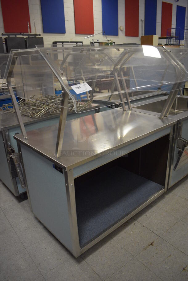 2 Vollrath Model 37045-2494-ANA Metal Commercial Serving Stations w/ Sneeze Guard and Tray Slide on Commercial Casters. 120 Volts, 1 Phase. 46x36x57.5. 2 Times Your Bid! (Clearview Elementary - Gym) - Image 3 of 7
