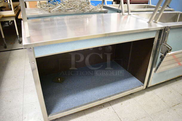 2 Vollrath Model 37045-2494-ANA Metal Commercial Serving Stations w/ Sneeze Guard and Tray Slide on Commercial Casters. 120 Volts, 1 Phase. 46x36x57.5. 2 Times Your Bid! (Clearview Elementary - Gym) - Image 7 of 7