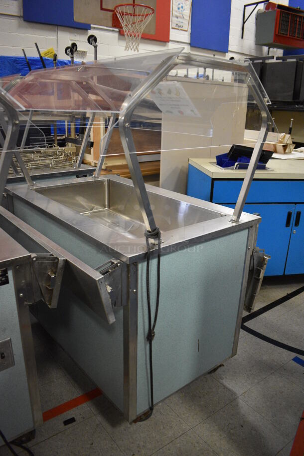 2 Vollrath Model 37045-2494-ANA Metal Commercial Serving Stations w/ Sneeze Guard and Tray Slide on Commercial Casters. 120 Volts, 1 Phase. 46x36x57.5. 2 Times Your Bid! (Clearview Elementary - Gym) - Image 4 of 7
